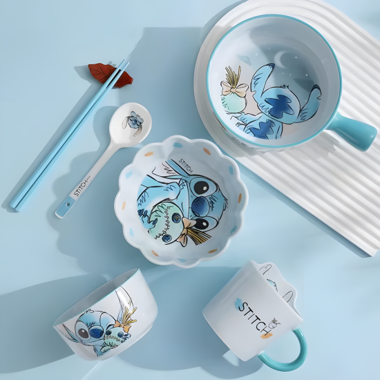 Stitch Porcelain Set 6 Pcs